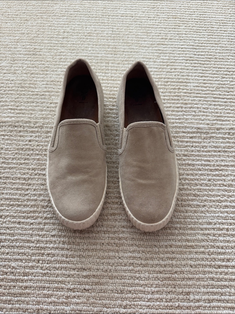 Frye Women's Slip-On Sneakers in Taupe Suede